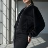 Bomber Crop Ceket Siyah