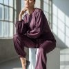 Saten Bomber Ceket Pantolon Takım